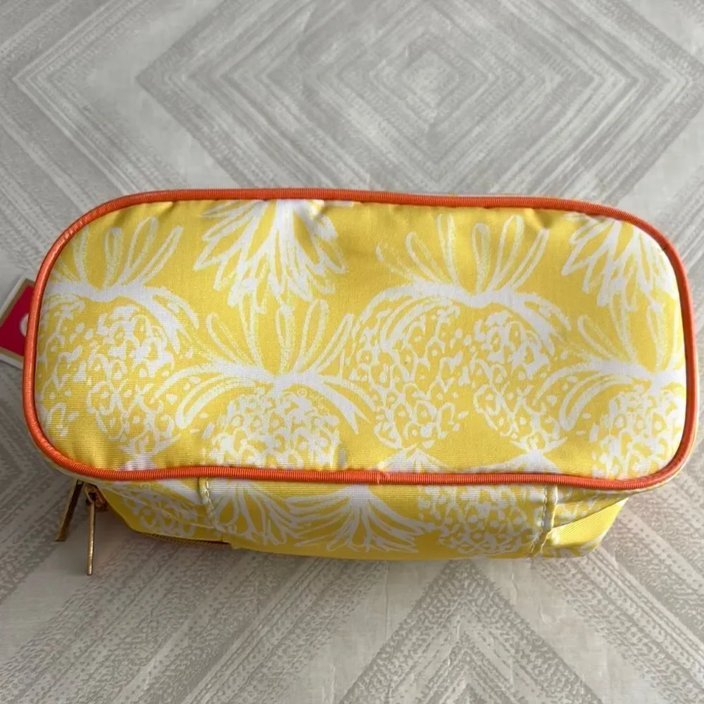 Lilly Pulitzer for Target Sunshine Yellow White Orange Floral Cosmetic Bag